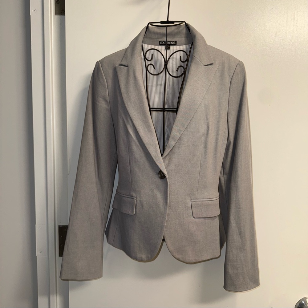 Express Single Breasted Blazer Gray